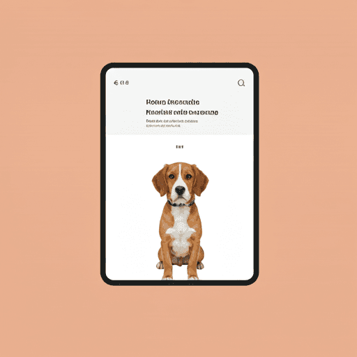 App interface showing dog profile