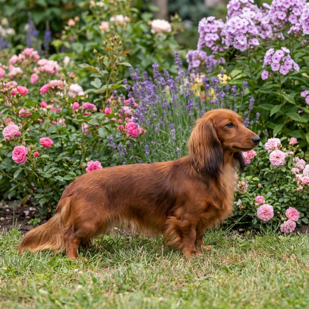 Long-haired rabbit dachshund