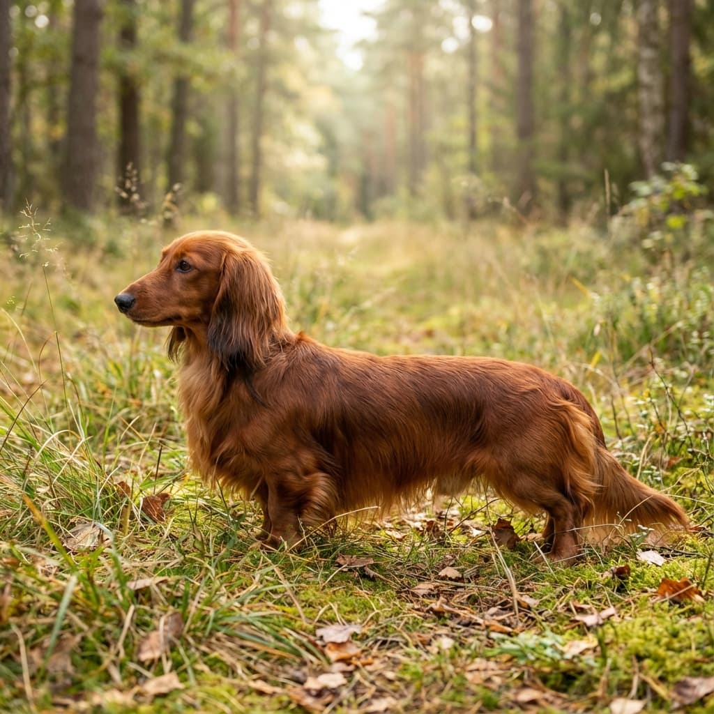 Стандартный длинношерстный такса